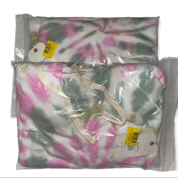 BILLABONG Surfline Hoodie Salty Crystal Tie Due French Terry Sweatshirt Crop - Picture 4 of 7